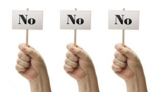 Image: Saying no