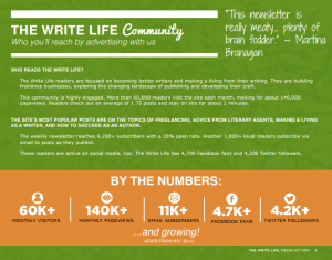 The Write Life Media Kit